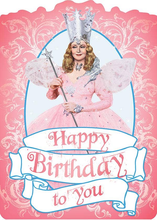 Wizard of Oz Glinda Glitter Card