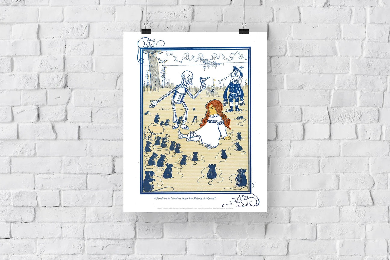 The Wonderful Wizard of Oz Collection- Dorothy, Tin Man and Scarecrow with Mice Art Print
