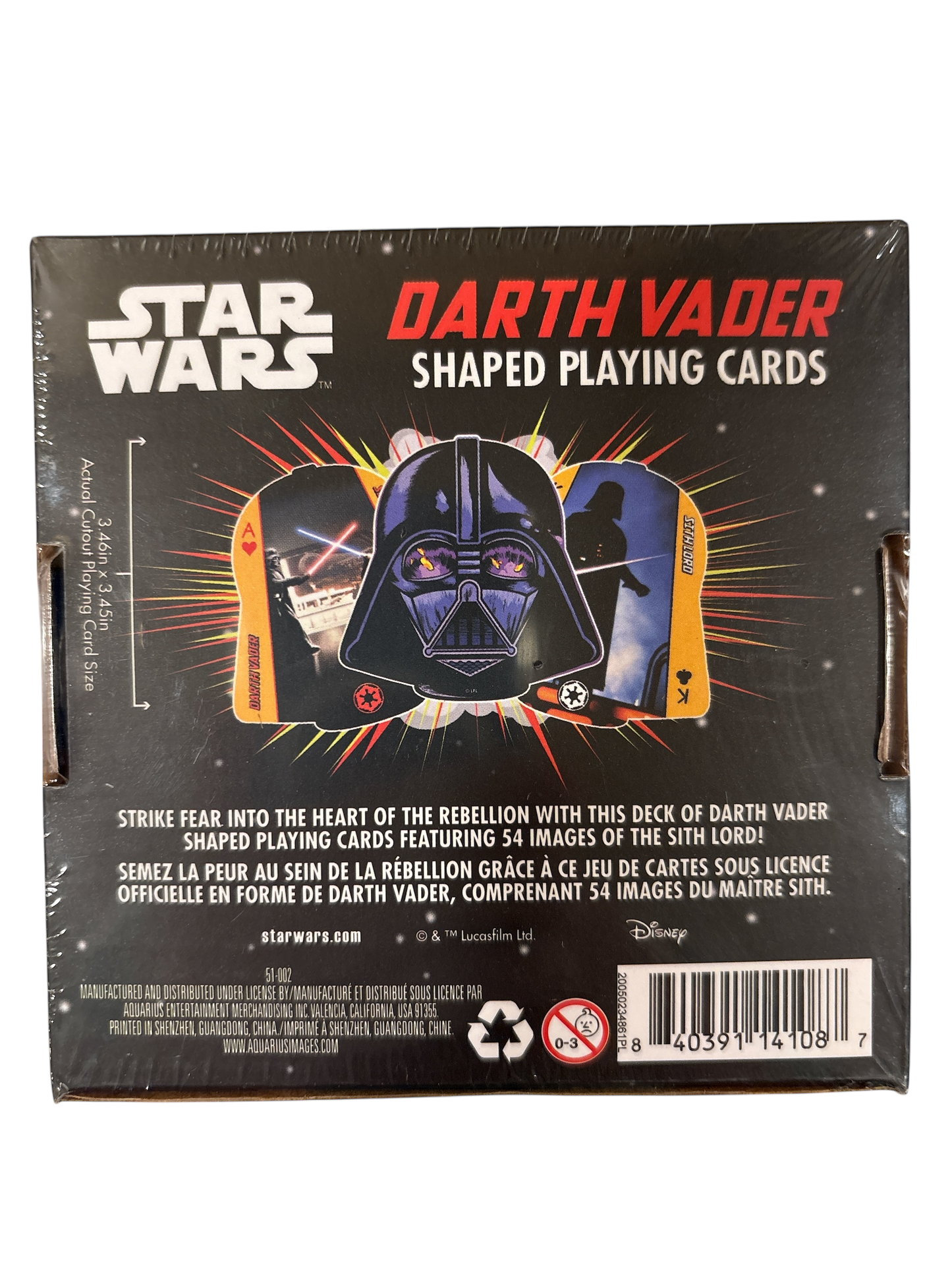 Star Wars Darth Vader Shaped Playing Cards