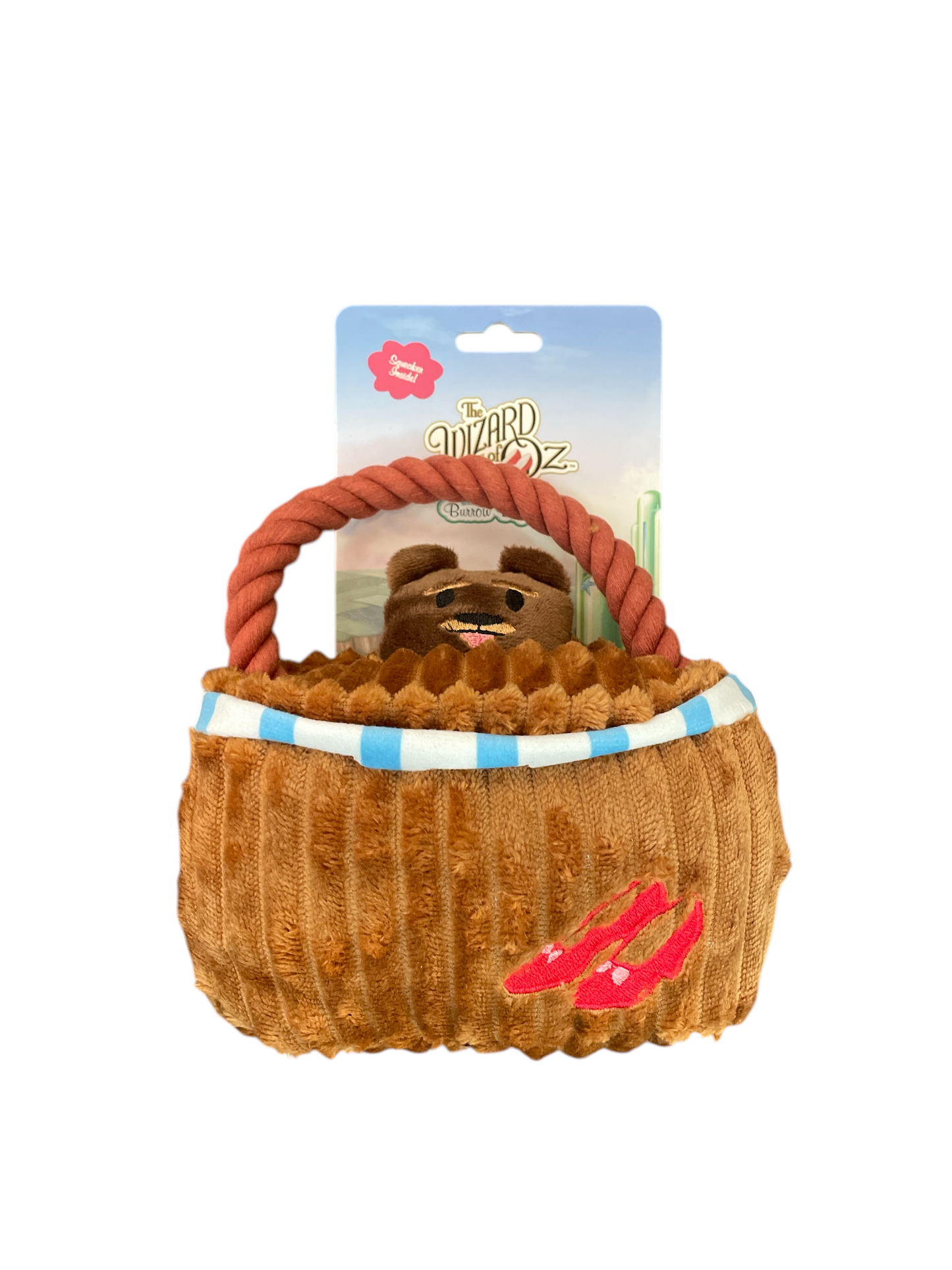 Wizard of Oz Toto in Basket Rope Dog Toy