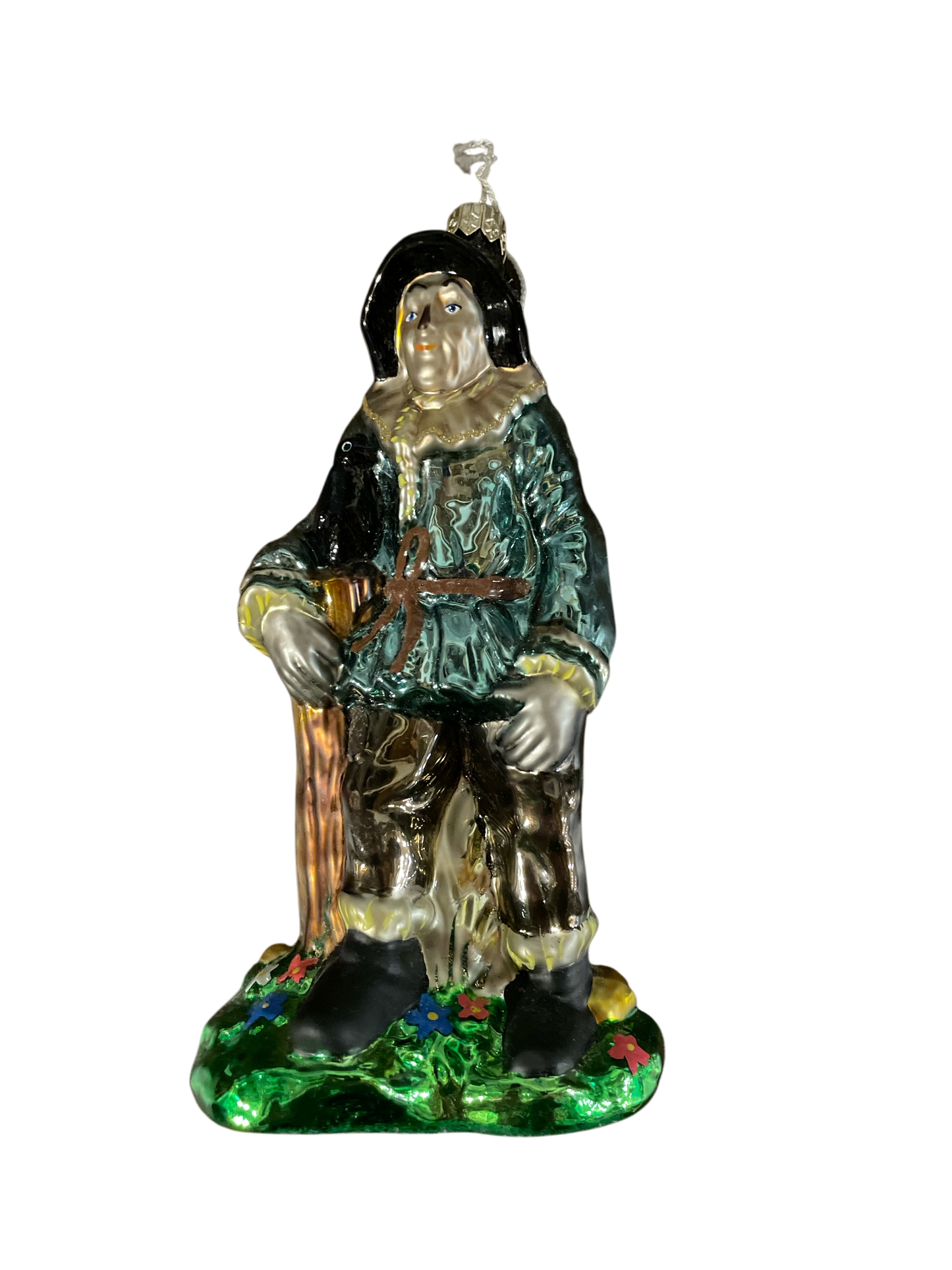 Wizard of Oz Scarecrow Glass Ornament Polonaise