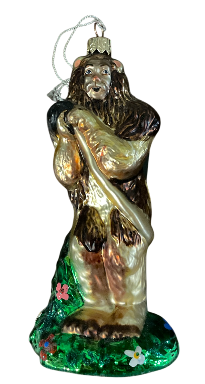 Wizard of Oz Cowardly Lion Glass Ornament Polonaise