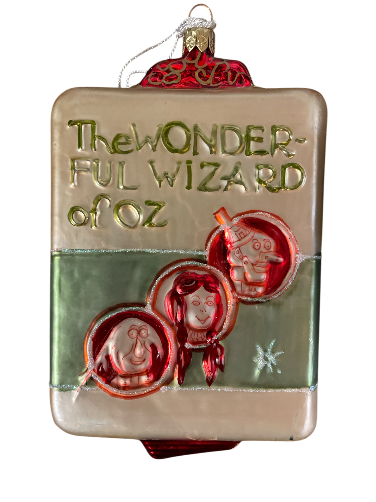 The Wonderful Wizard of Oz Book Glass Ornament Polonaise Made in Poland