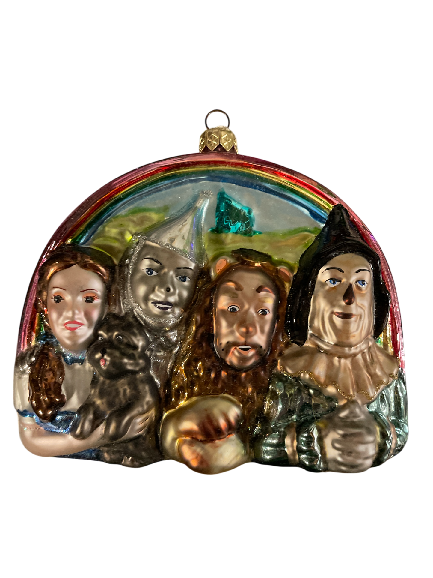 Wizard of Oz Dorothy and Friends Glass Ornament Polonaise Made in Poland