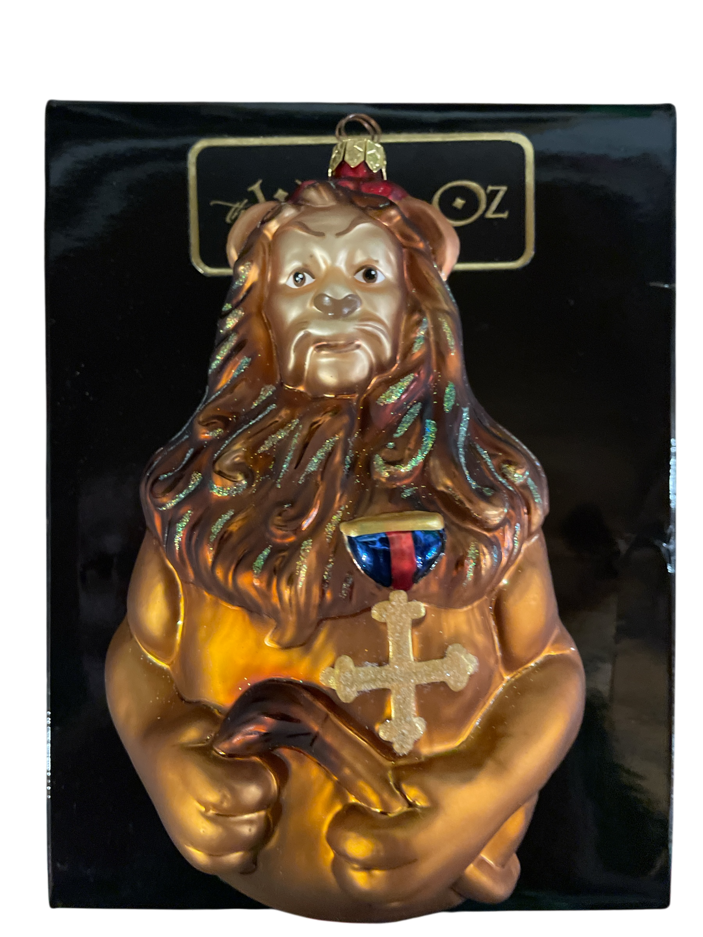 Wizard of Oz Cowardly Lion Glass Ornament Christopher Radko