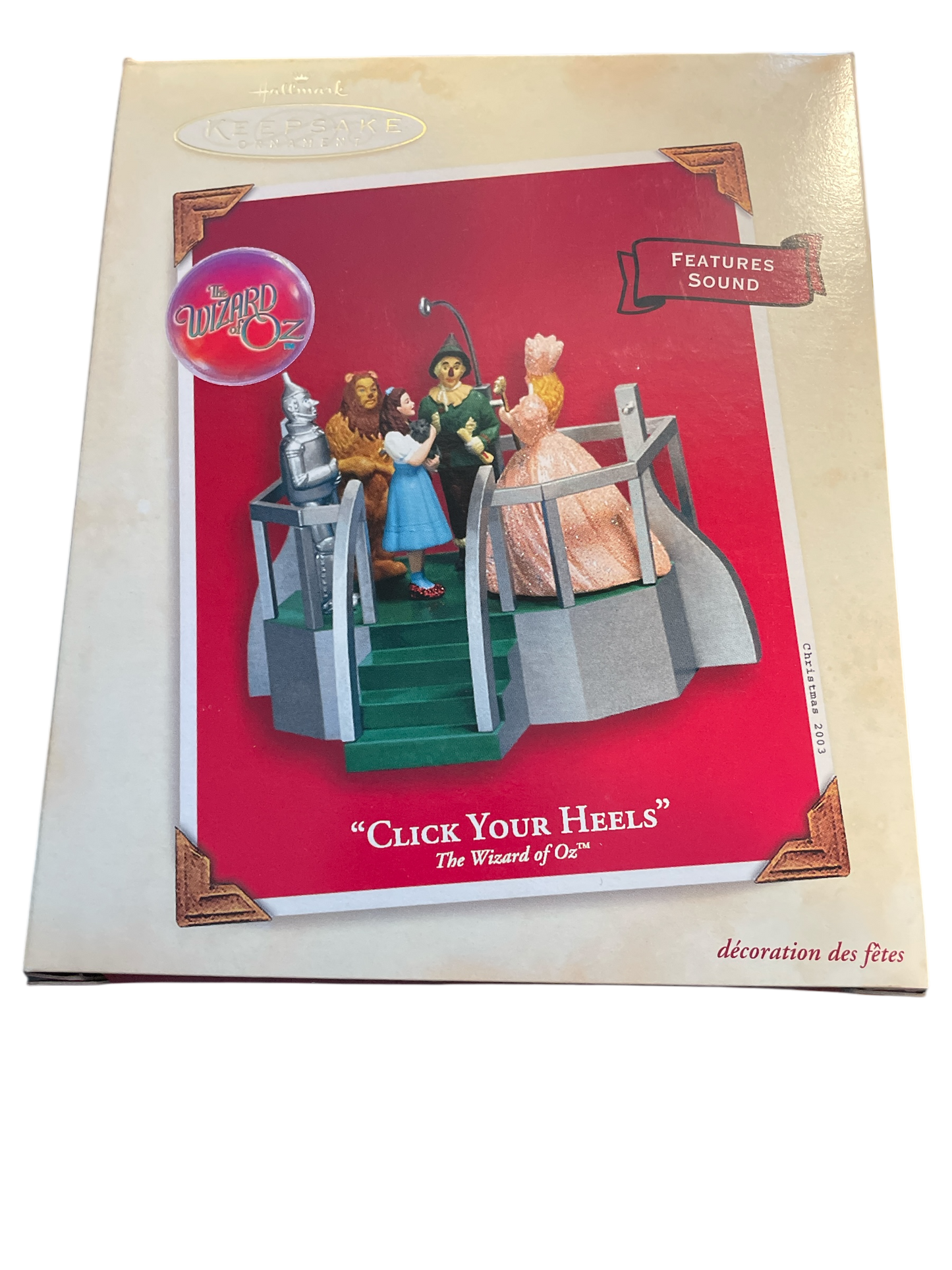 Wizard of Oz Click Your Heels 2003 Hallmark Ornament Features Sound