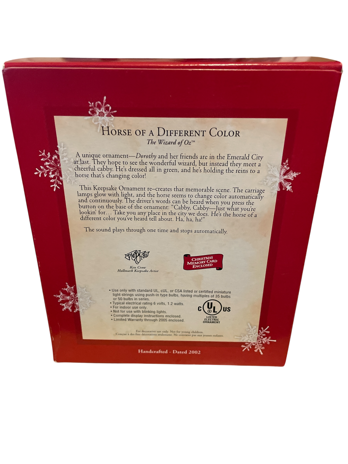 Wizard of Oz Horse of a Different Color Hallmark Keepsake Ornament