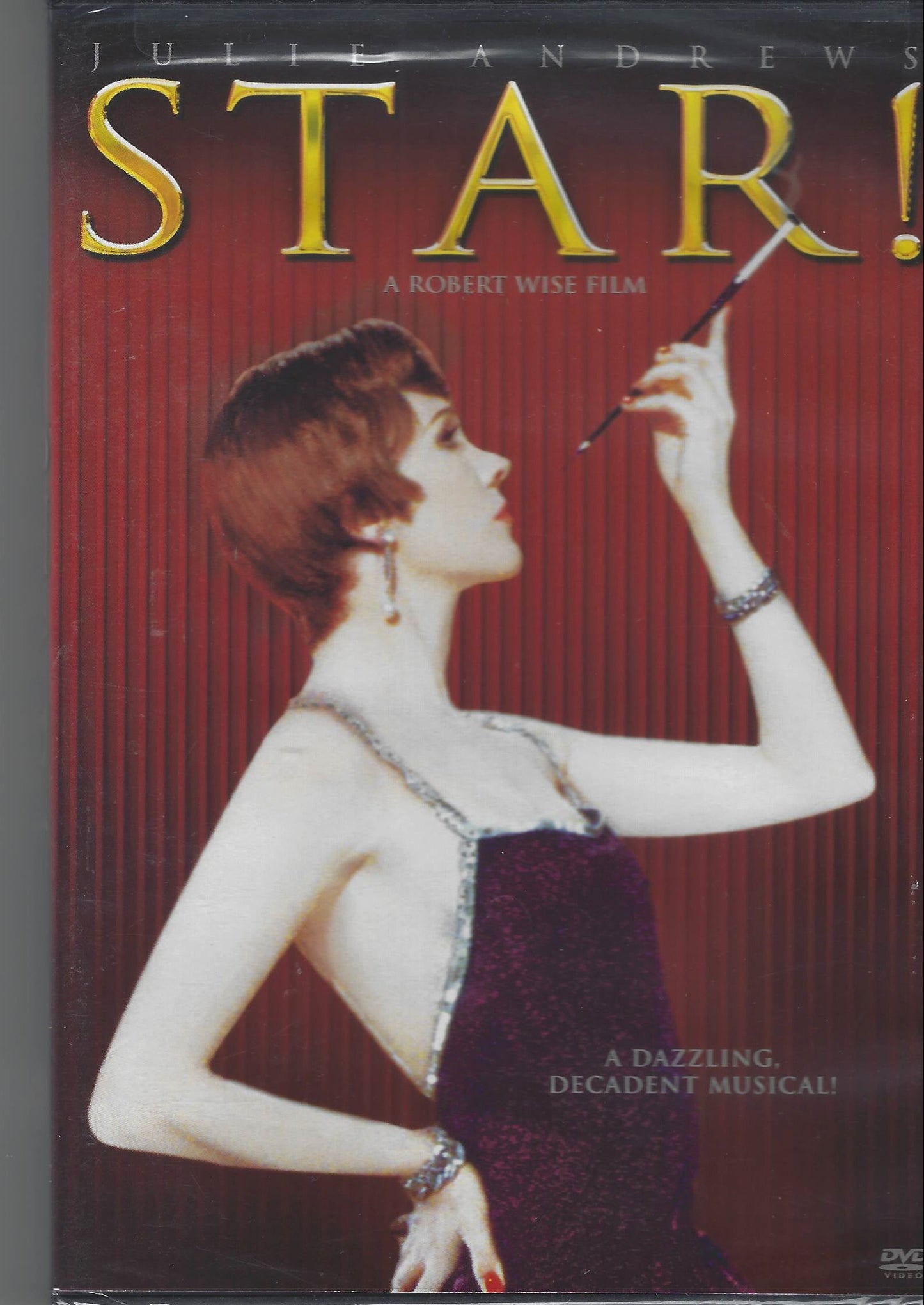 DVD cover of 'Star!' with a woman in a purple dress against a red background