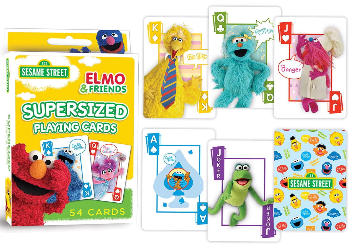 Sesame Street Elmo & Friends Supersized Playing Cards