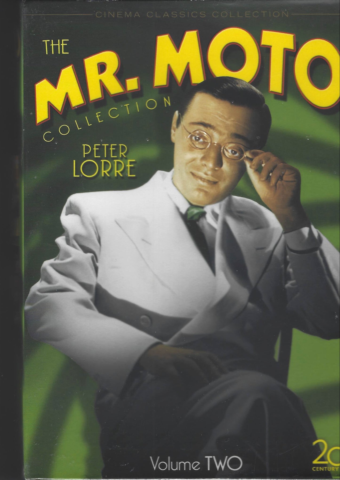 VHS cover of 'The Mr. Moto Collection' featuring a character in a suit with text on a dark background