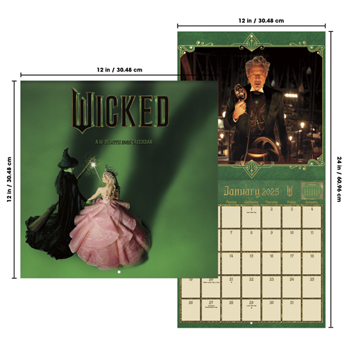 Wicked Part 1 2025 Wall Calendar