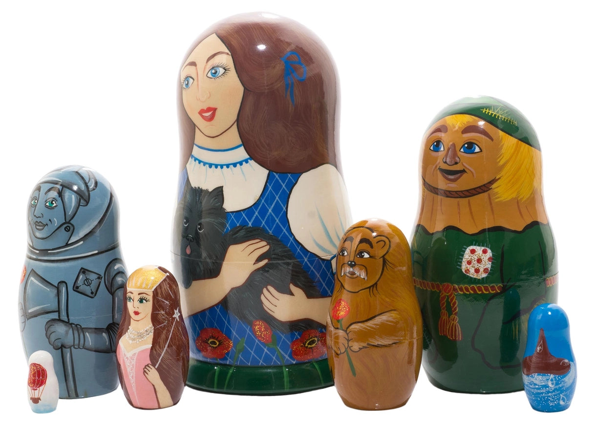 Wizard of Oz 7 piece Nesting Doll Set - Hand-painted