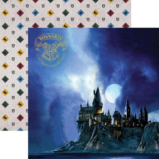 Harry Potter Hogwarts at Night Double Sided Embellished Paper