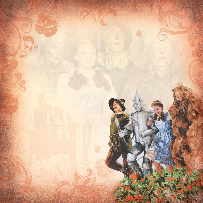 Poppy Field of Oz - Wizard of Oz Double Sided Paper