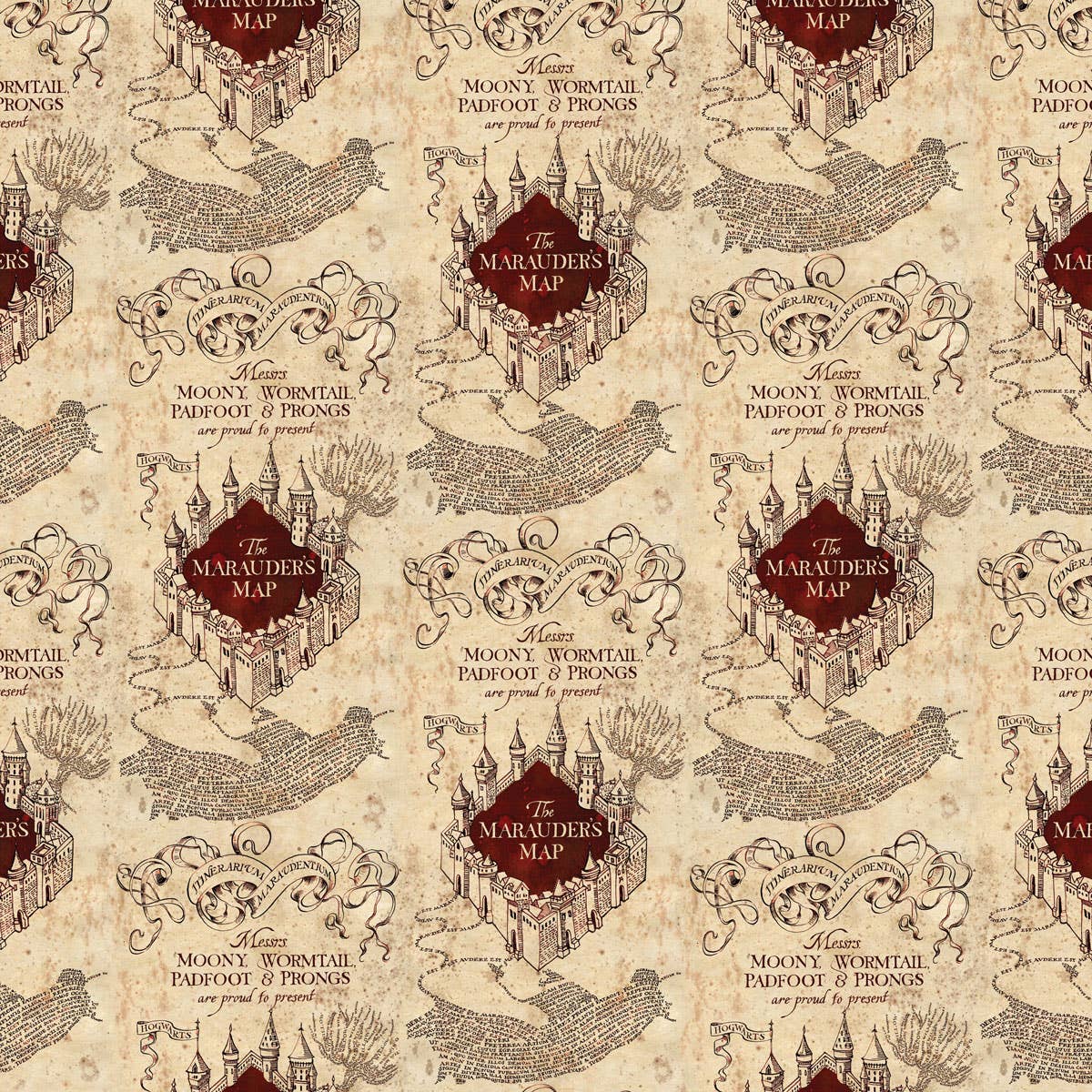 Harry Potter Marauder's Map 12 x 12 Scrapbook Paper