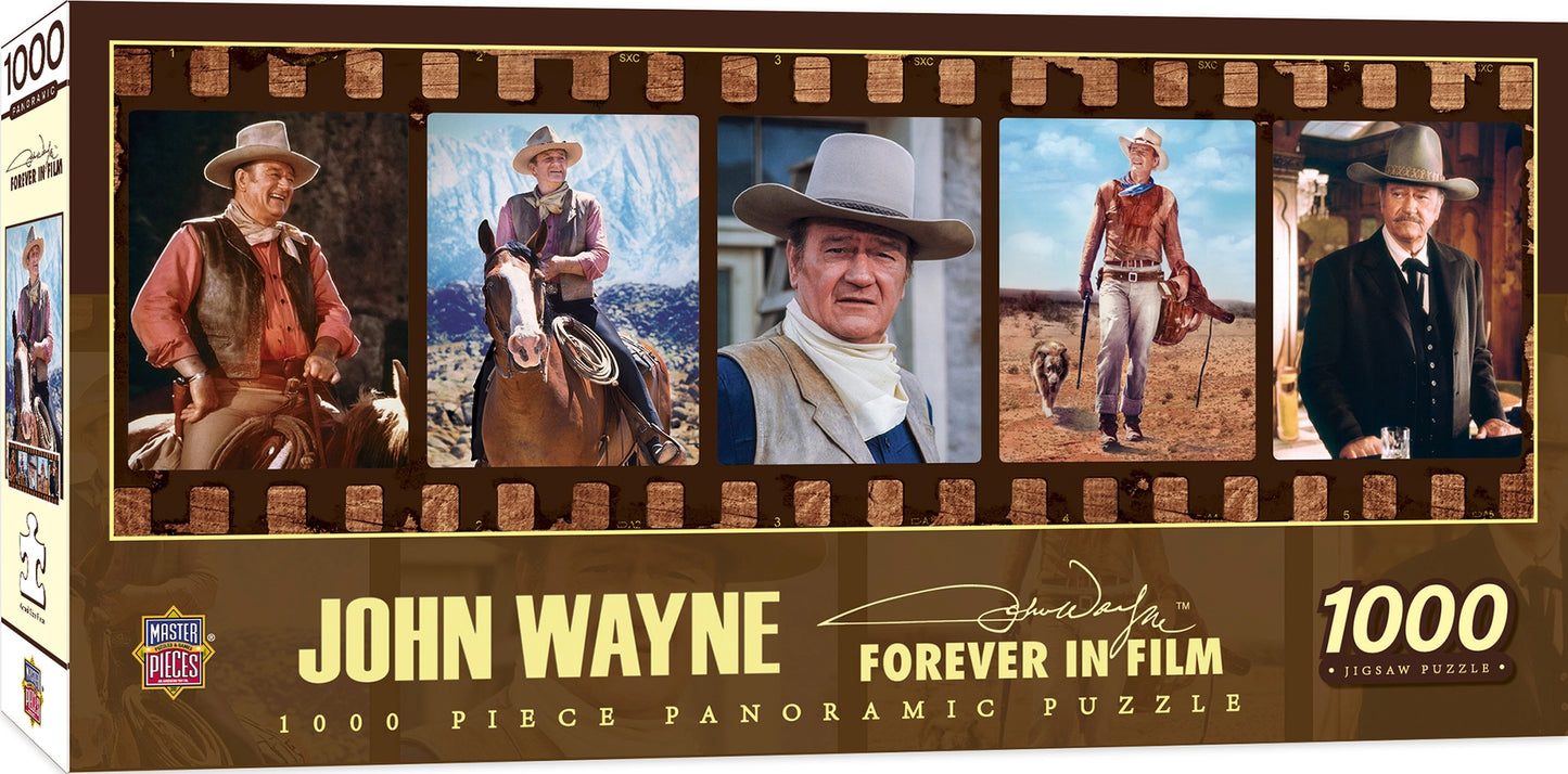 John Wayne Forever in Film 1000 piece Panoramic Puzzle