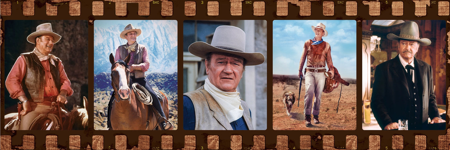 John Wayne Forever in Film 1000 piece Panoramic Puzzle