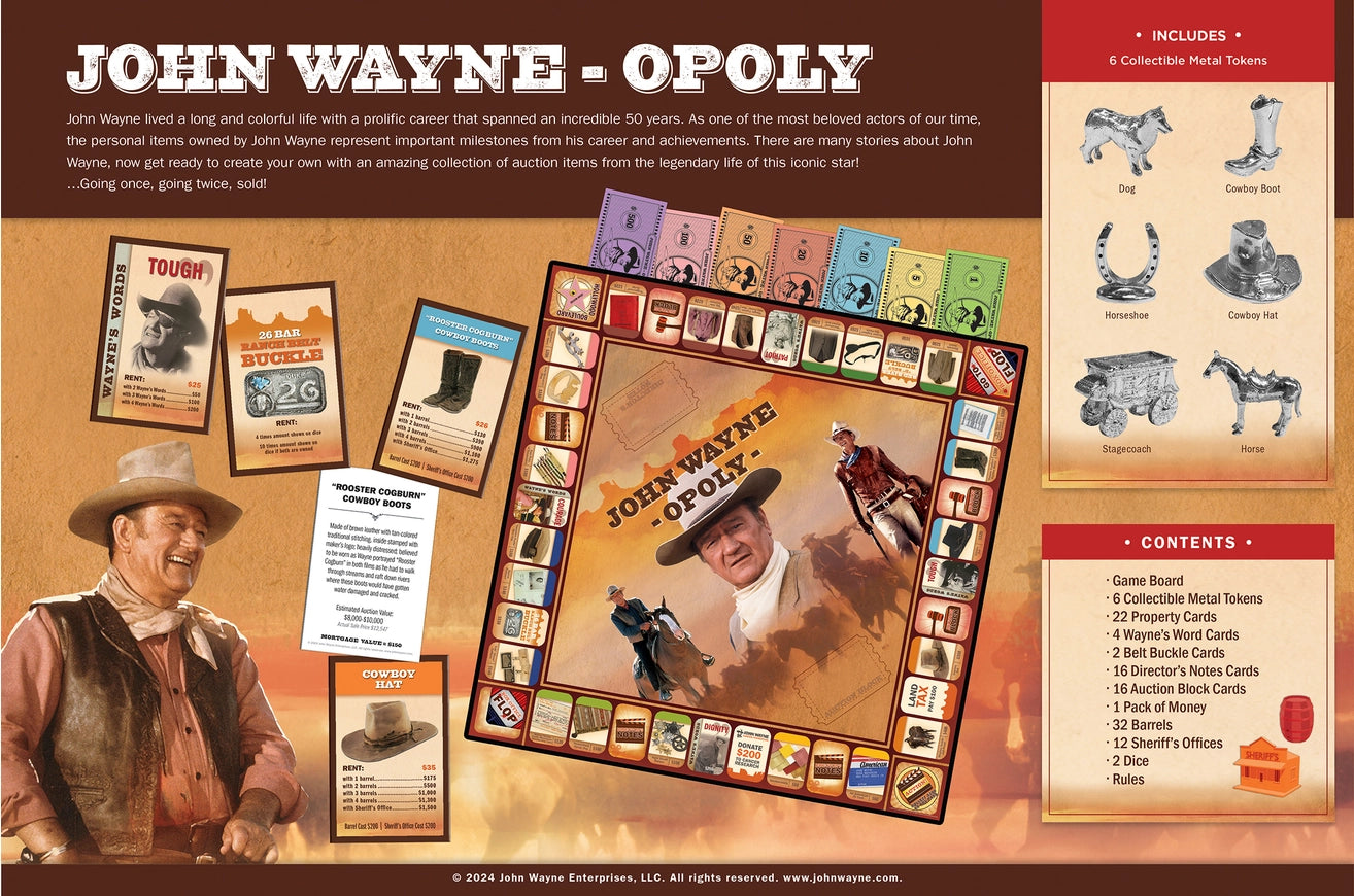 John Wayne Opoly Collector's Edition Set