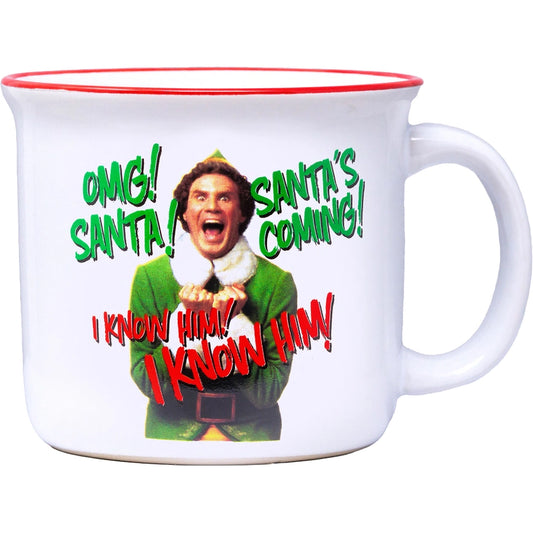 Elf OMG! Santa! Santa's Coming! Camper Mug