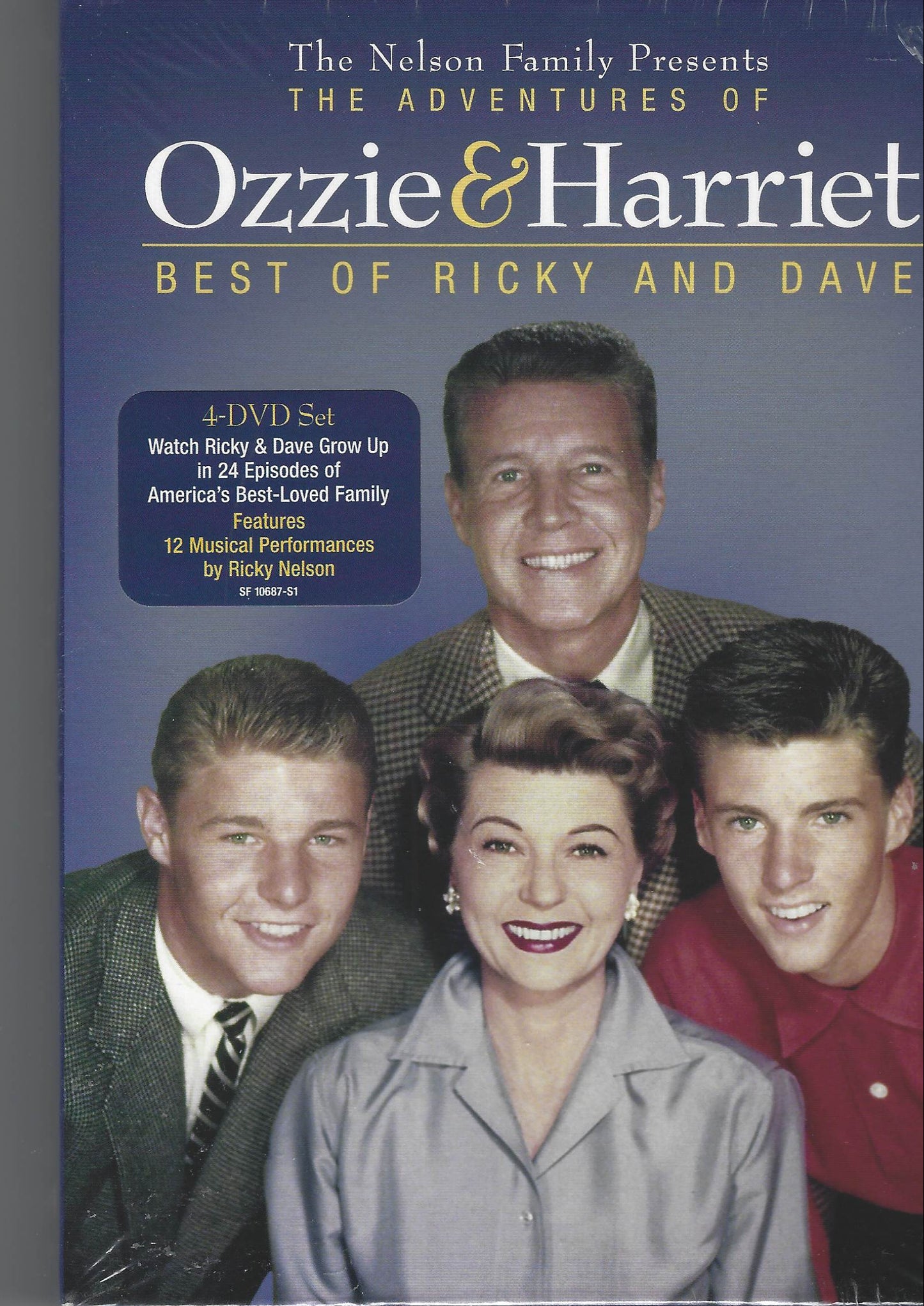 VHS tape cover featuring a family portrait with text about 'Ozzie & Harriet' and 'Ricky and Dave'.