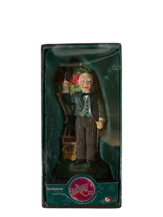 Wizard with Hot Air Balloon Resin Ornament