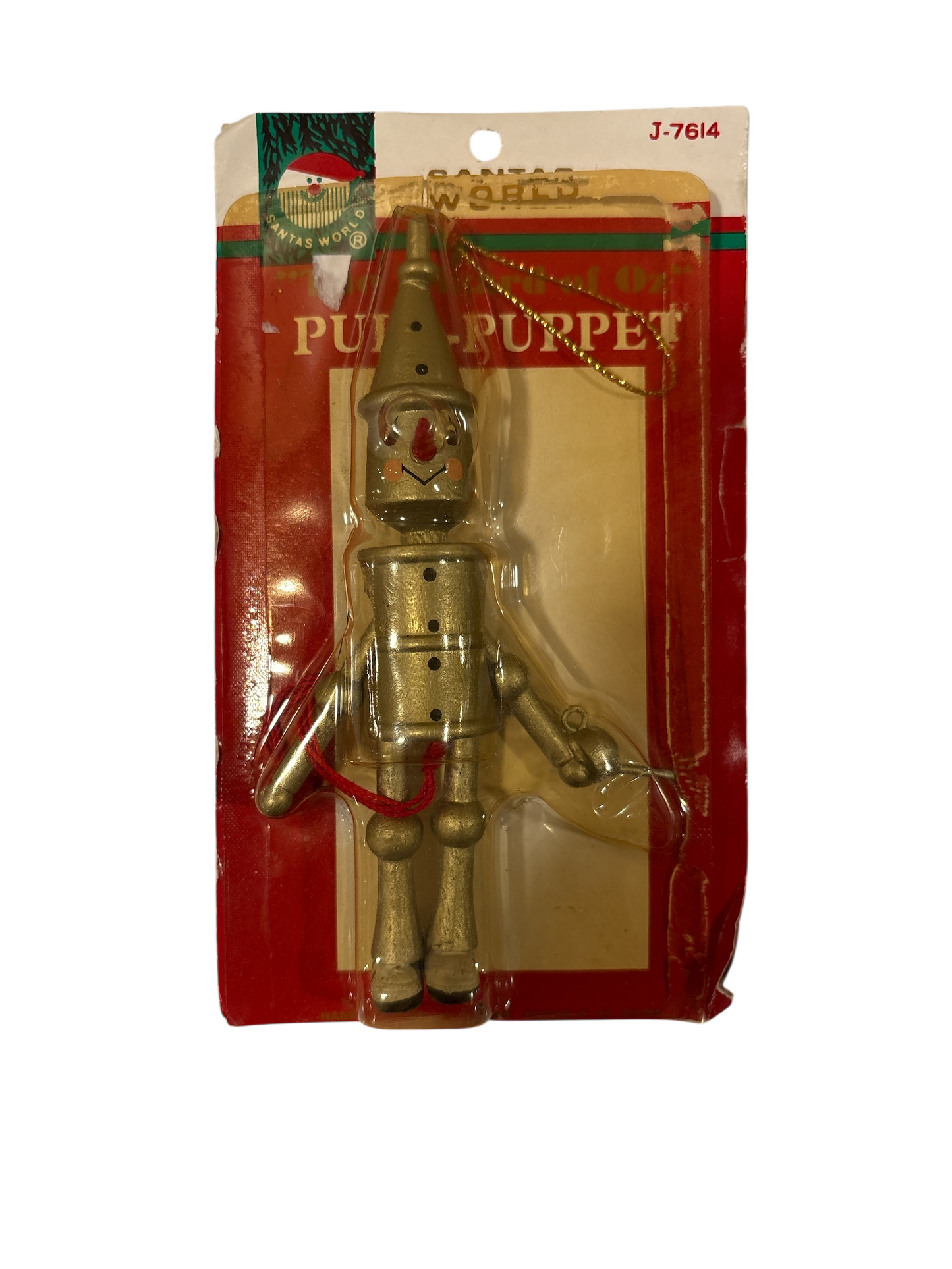 Wizard of Oz - Tin Man Wooden Pull-Puppet Ornament