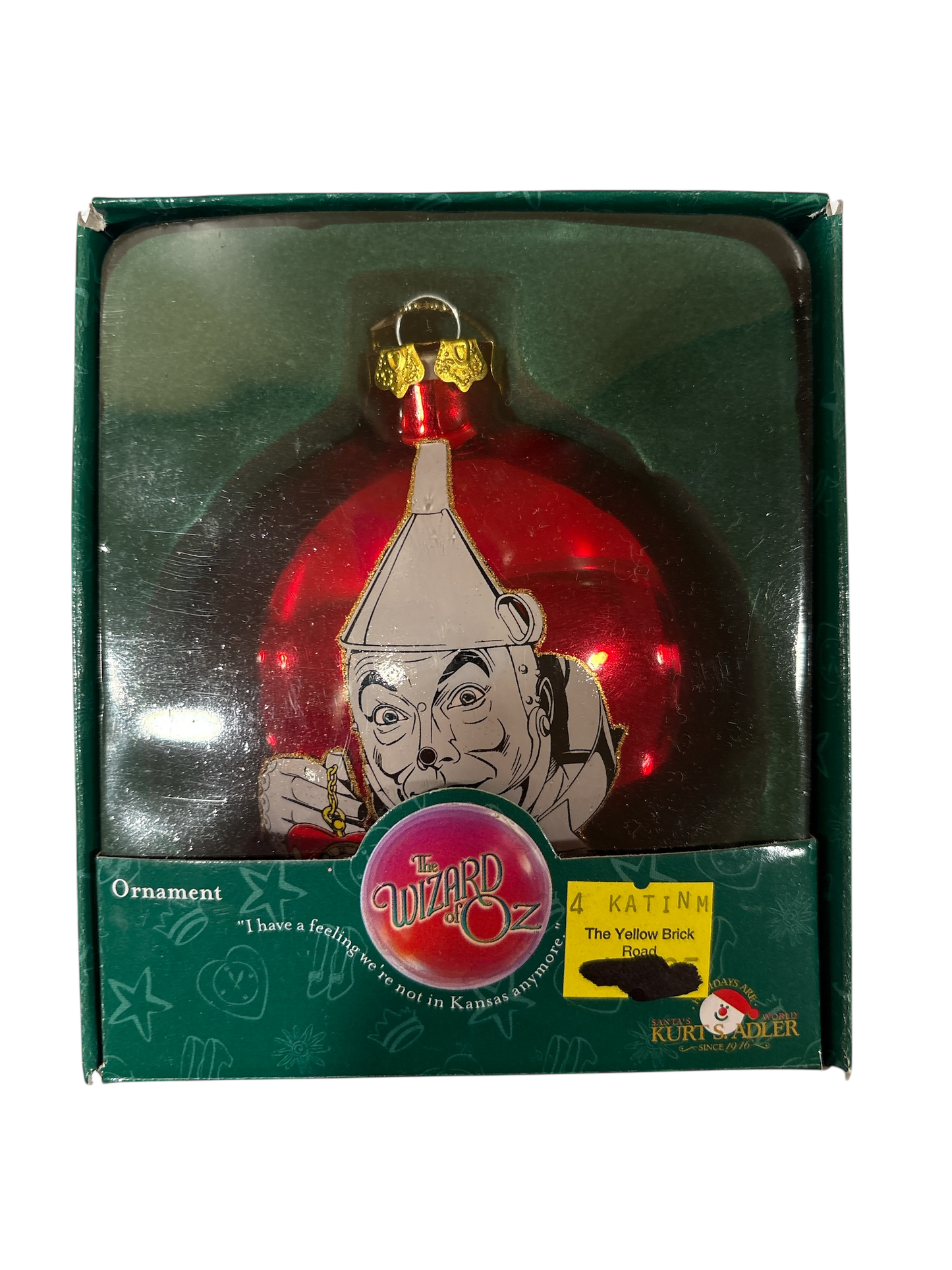 Wizard of Oz - Tin Man Red Glass Ornament