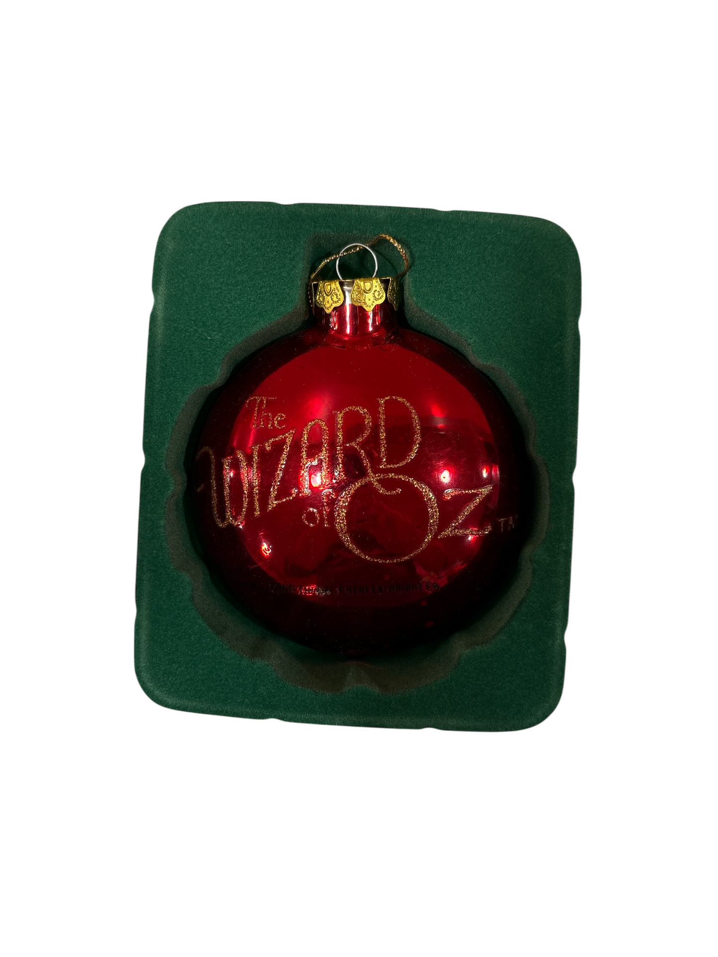Wizard of Oz - Cowardly Lion Red Glass Ornament
