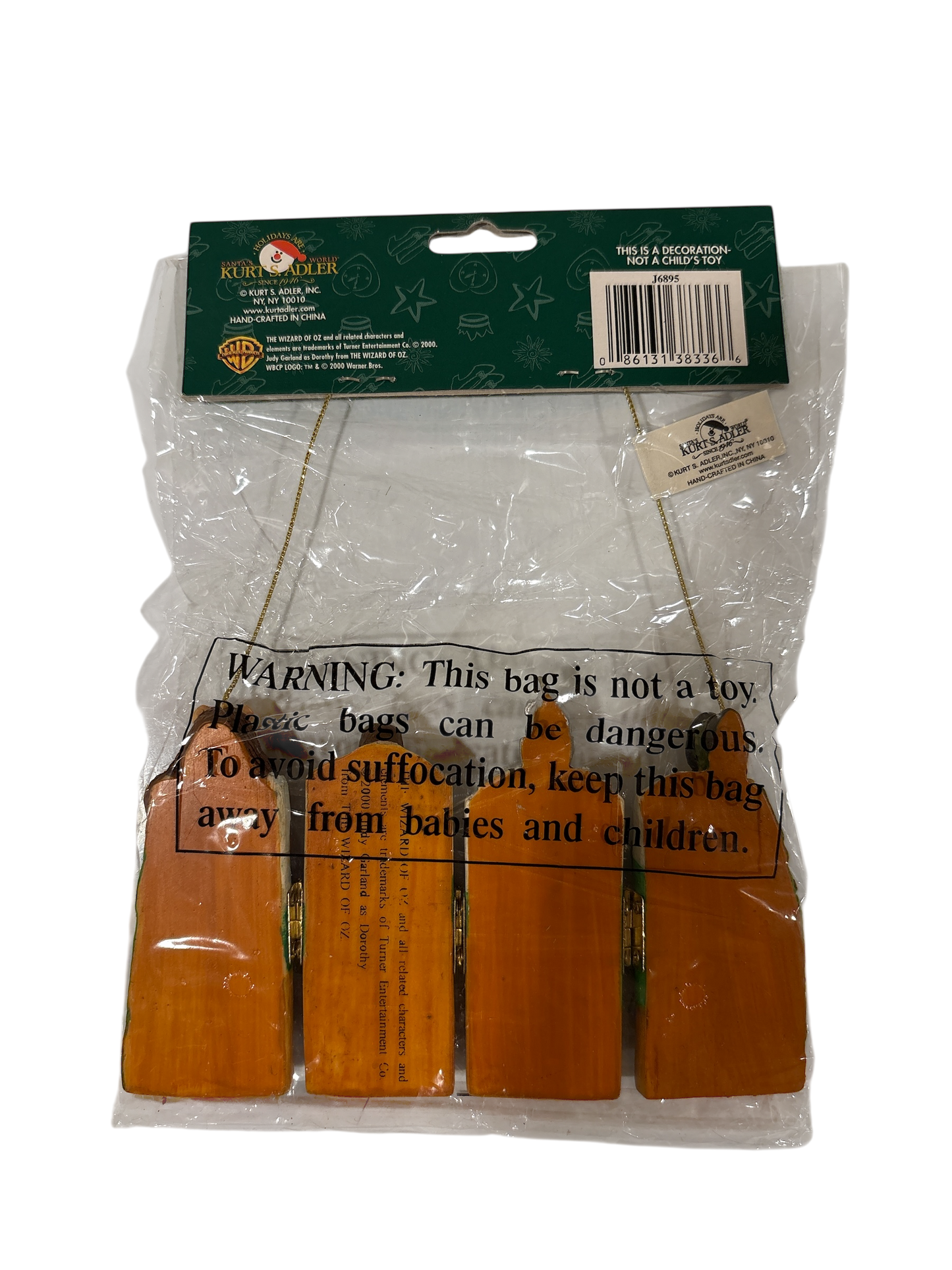 Wizard of Oz Friends on Yellow Brick Road Relief Resin Ornament