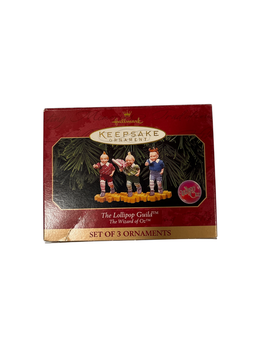 Wizard of Oz - The Lollipop Guild set of 3 Hallmark Keepsake Ornaments