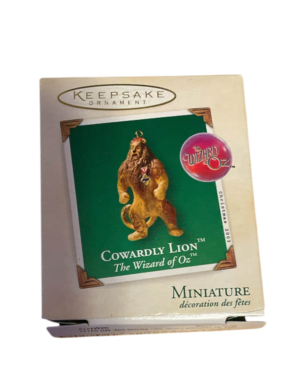 Wizard of Oz Cowardly Lion 2003 Mini Hallmark Ornament