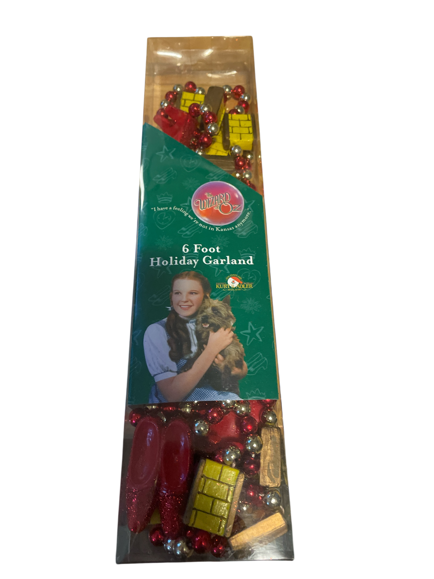 Wizard of Oz Ruby Slippers and Yellow Brick Road 6 Foot Holiday Garland