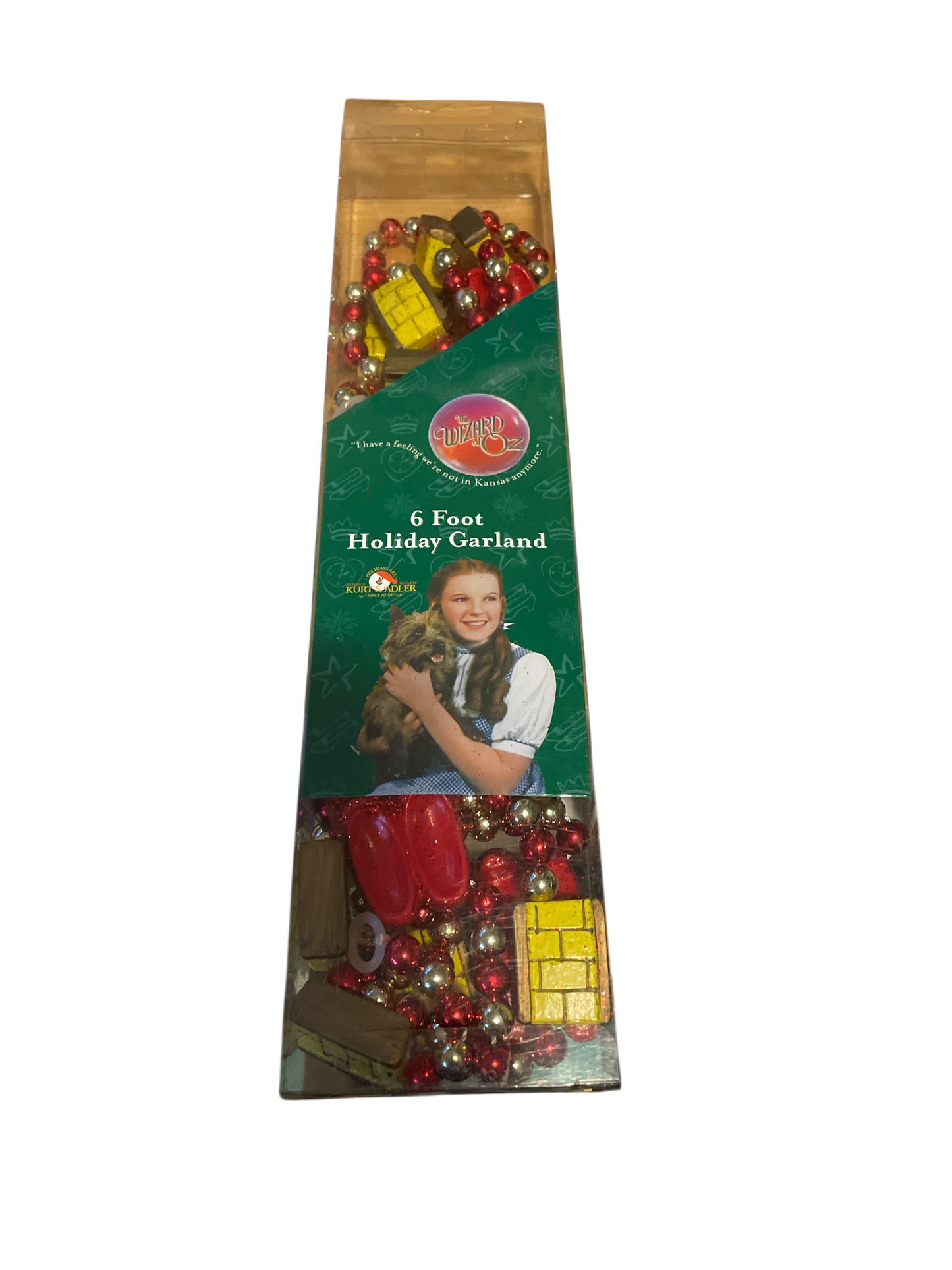 Wizard of Oz Ruby Slippers and Yellow Brick Road 6 Foot Holiday Garland