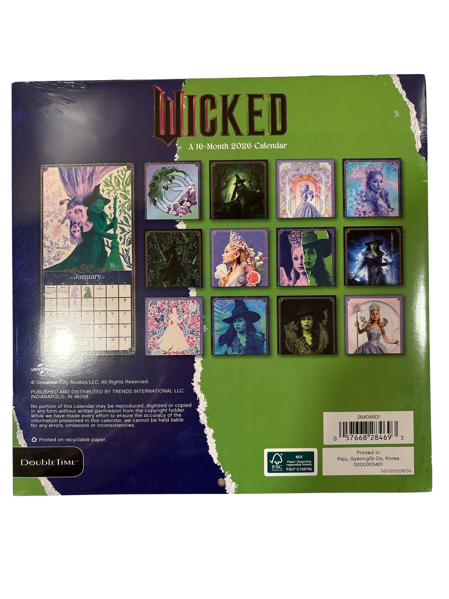 Wicked 16-Month Wall Calendar 11" x 11"