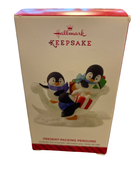 Hallmark Present-Packing Penguins 2014 Keepsake Ornament