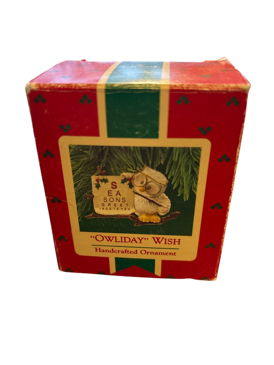 Hallmark Owliday Wish 1987 Keepsake Ornament
