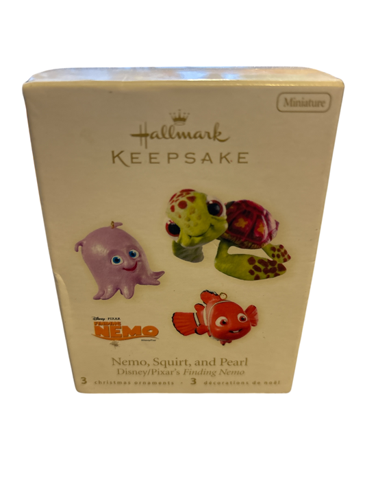 Hallmark Nemo, Squirt, and Pearl 2008 Keepsake Ornaments