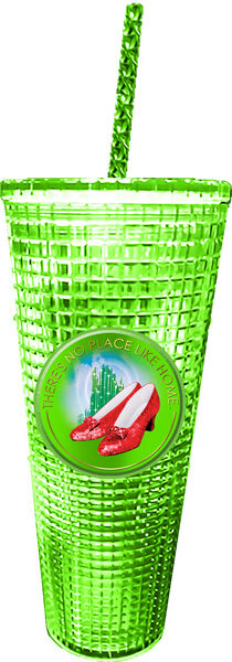 Emerald City Diamond Cup with Ruby Slippers includes Lid & reusable Straw