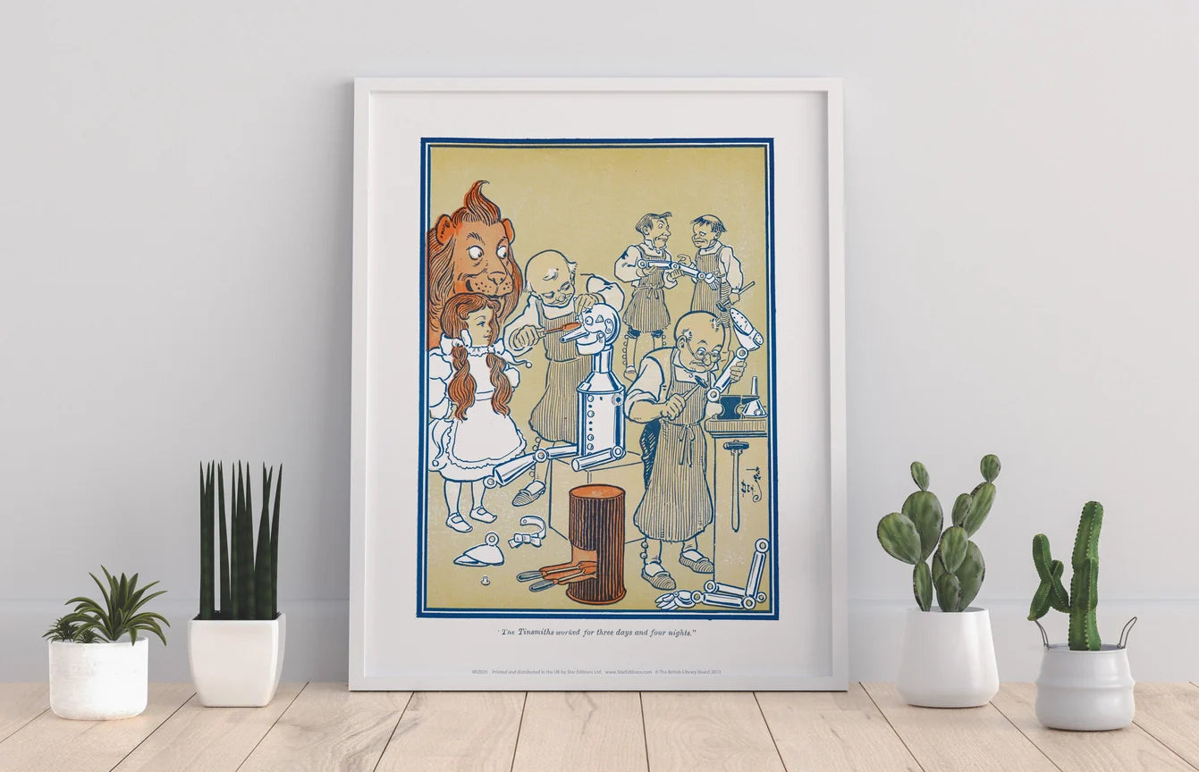 The Wonderful Wizard of Oz Collection- The Tinsmiths worked for three days and four nights Art Print