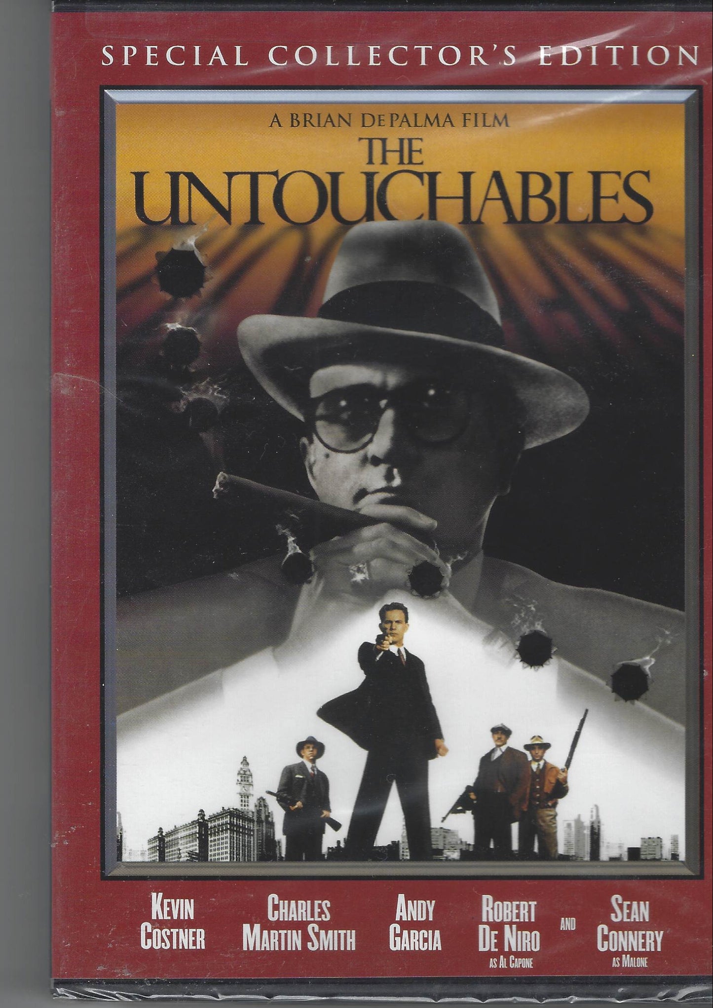 VHS tape of 'The Untouchables' with a gray background