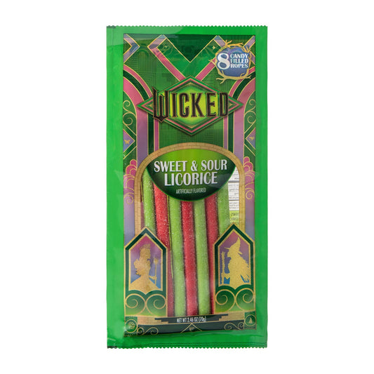 Wicked Sweet & Sour Licorice Candy Ropes 8-Count
