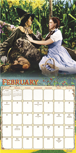 Wizard of Oz 2025 Wall Calendar