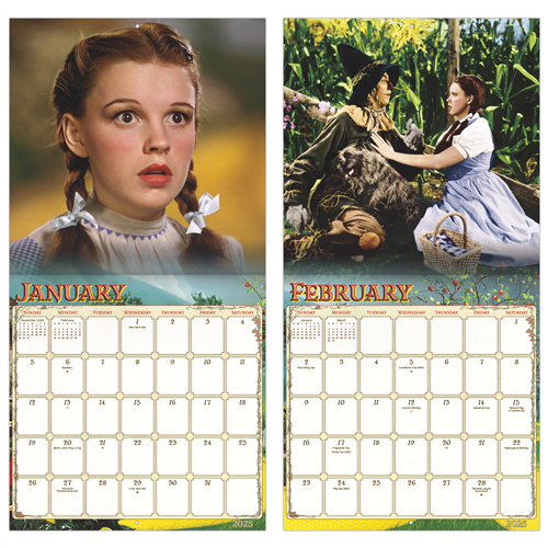 Wizard of Oz 2025 Wall Calendar