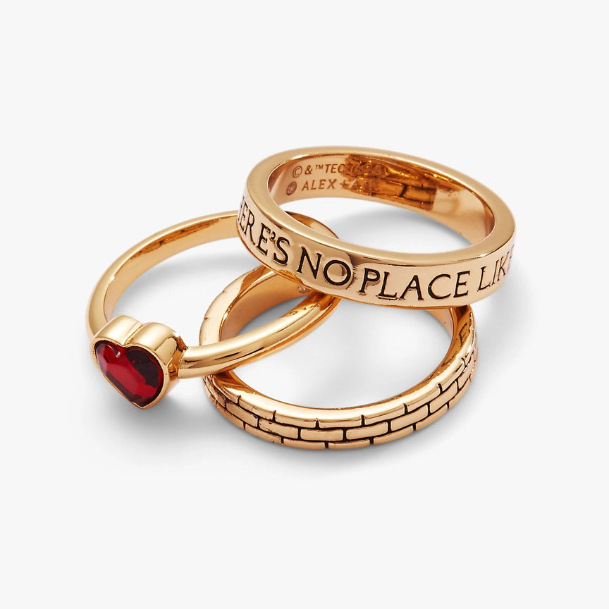 Wizard of Oz There's No Place Like Home set of 3 Rings