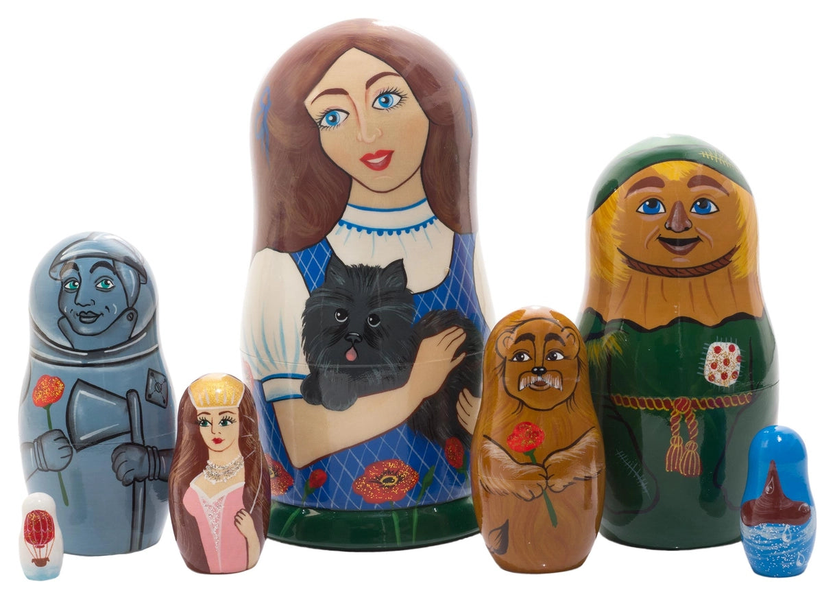 Wizard of Oz 7 piece Nesting Doll Set - Hand-painted