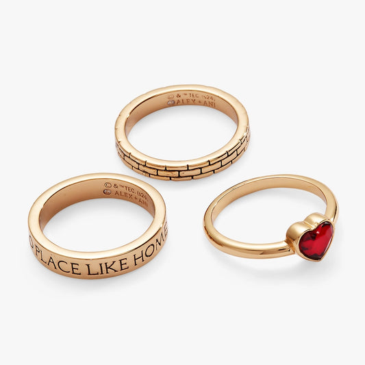 Wizard of Oz There's No Place Like Home set of 3 Rings