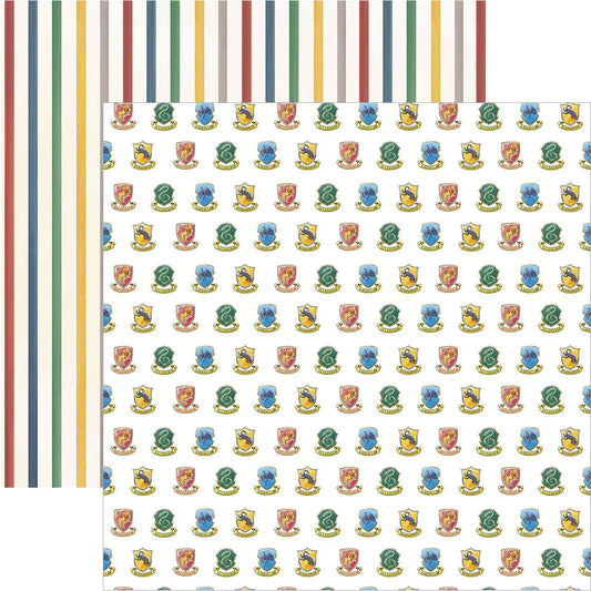 Harry Potter Watercolor House Crests 12 x 12 Scrapbook Paper